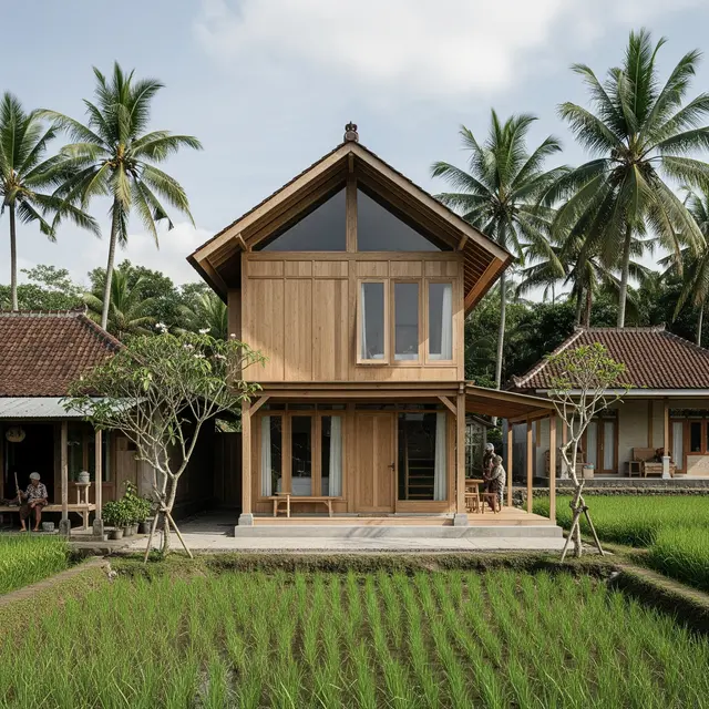 9 Inspirasi Gambar Rumah Sederhana Ukuran 6x9 di Kampung 2 Lantai