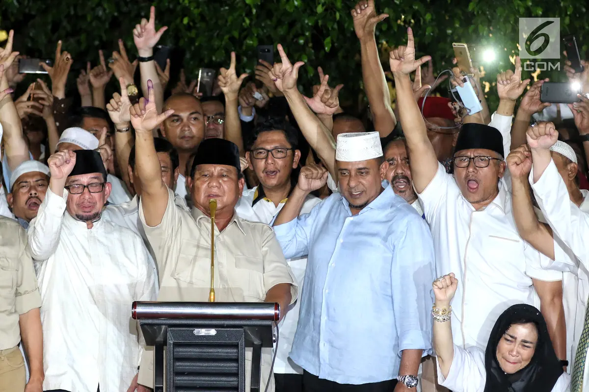 Deklarasikan Kemenangan Prabowo Subianto Meyakini Pimpin Bangsa Indonesia