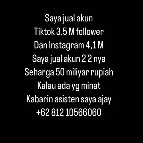 Dinar Candy Jual Akun Instagram dan TikTok Pribadi Rp50 Miliar, Malah  Ditawar Richard Lee Rp70 M - ShowBiz Liputan6.com