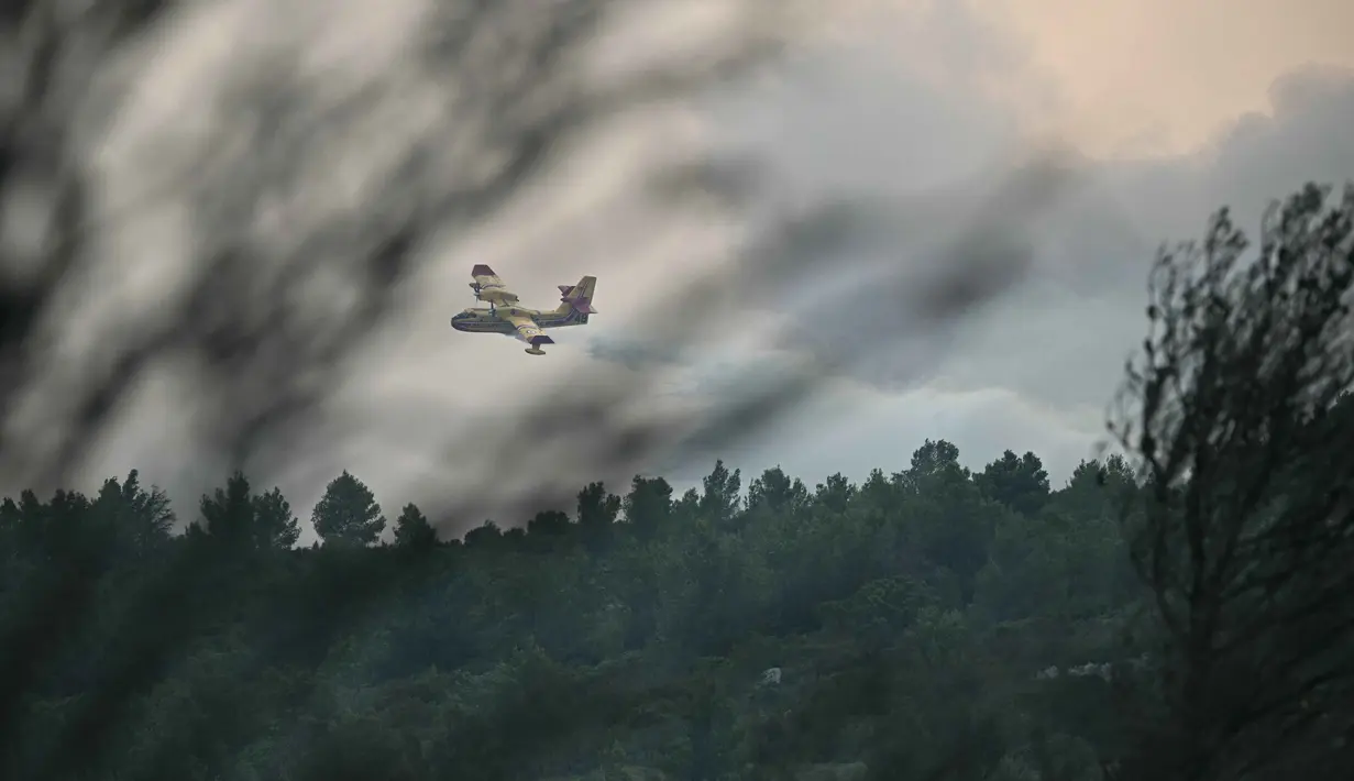 Pemerintah Prancis telah mengeluarkan imbauan kepada warga agar tetap waspada dan mematuhi setiap instruksi evakuasi. Gelombang panas tahun ini disebut sebagai yang terburuk dalam lebih dari empat dekade terakhir. (Lionel BONAVENTURE/AFP)