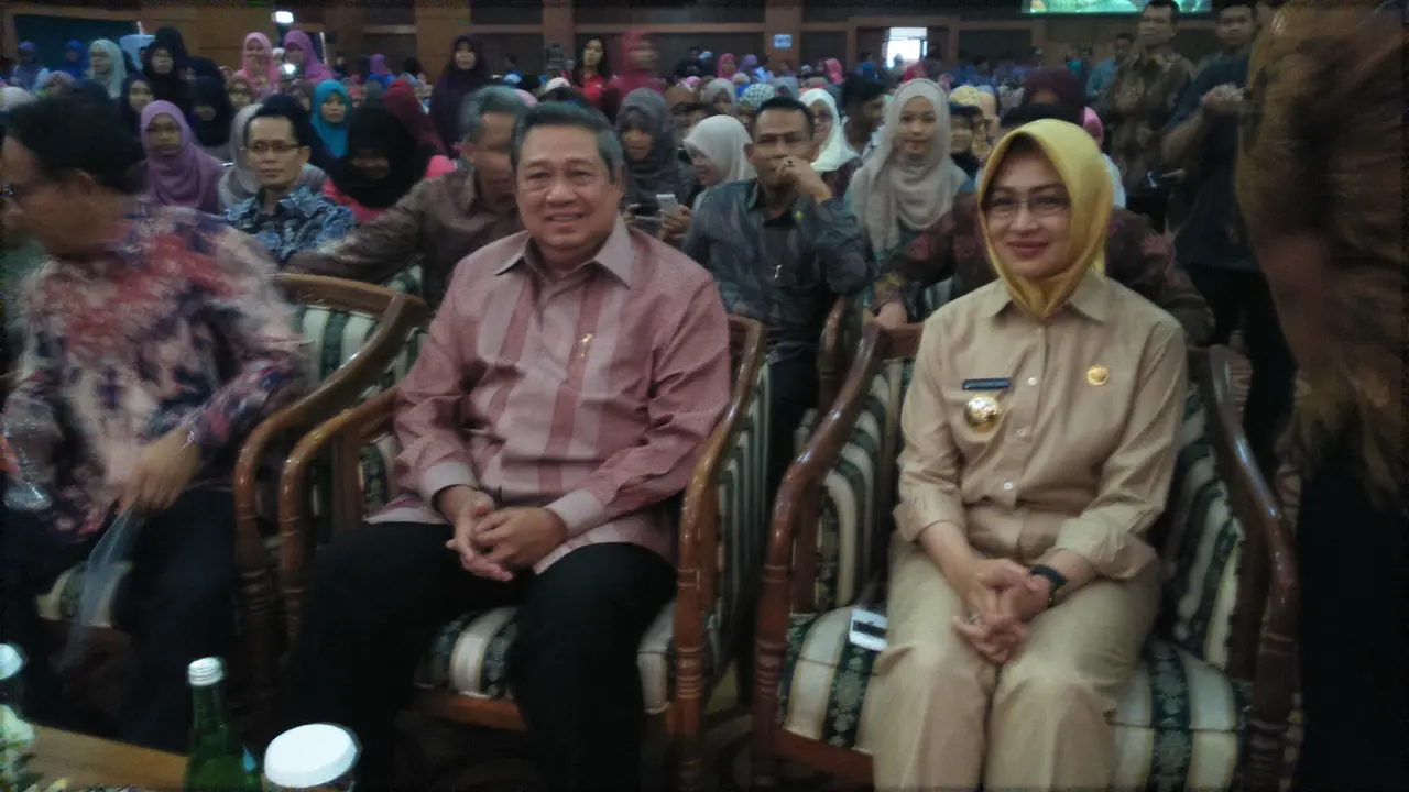 SBY mengisi kuliah umum di UIN Jakarta