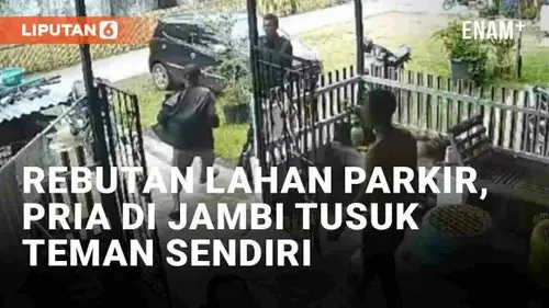 VIDEO: Cekcok Rebutan Lahan Parkir, Pria di Jambi Tusuk Temannya Sendiri