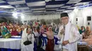 Ketua MPR Zulkifli Hasan memberikan sambutan dihadapan Badan Musyawarah Organisasi Islam Wanita Indonesia (BMOIWI) dan perwakilan ormas Islam perempuan di Rumah Dinas Ketua MPR, Jakarta, Selasa (29/5). (Liputan6.com/Johan Tallo)