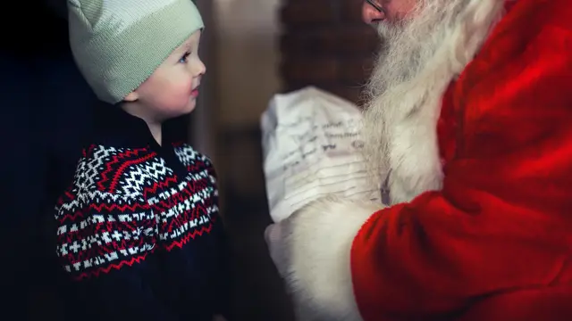 Ilustrasi Santa Claus di hari Natal