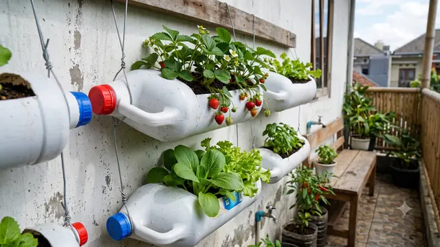 Sampah Plastik Rumah  untuk Kebun Sayur