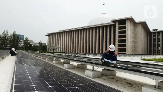 Pencahayaan Masjid Istiqlal Gunakan Energi Ramah Lingkungan