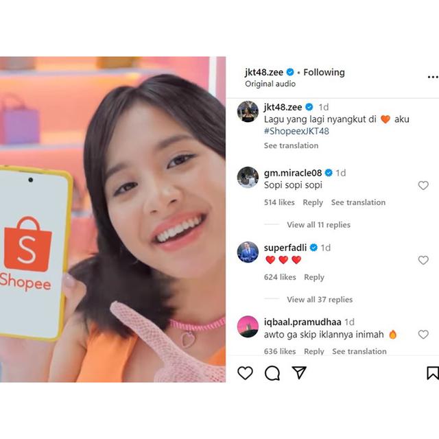Ini Profil 4 Member JKT48 yang Bintangi Iklan Shopee 11.11 Big Sale
