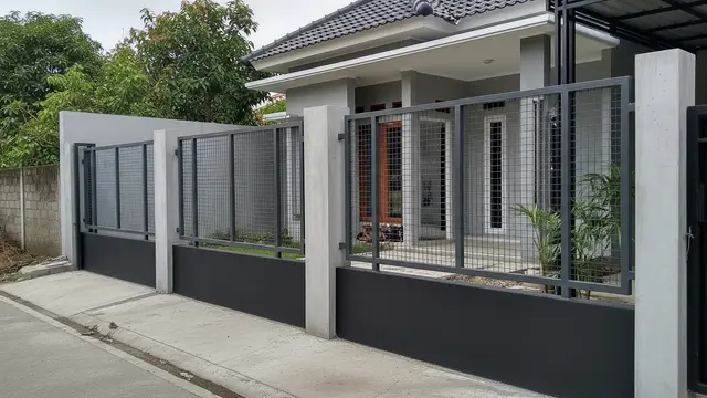 Model Pagar Besi Anti Karat yang Minimalis Modern Tren 2025/ Ilustrasi AI