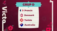Jadwal Siaran Langsung Grup D Piala Dunia 2022