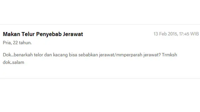 Cek Fakta Kesehatan, Cek Fakta, Jerawat, Telur