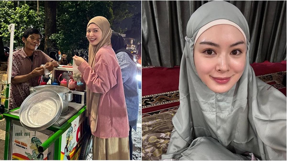 6 Potret Ayana Moon Jalani Ramadan di Indonesia, Jajan Cilok hingga Tarawih