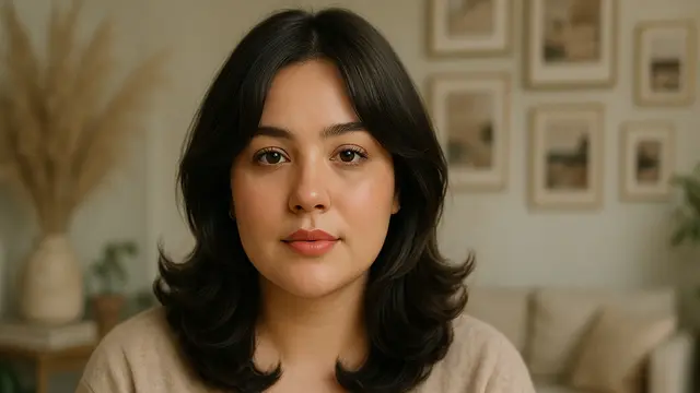 Model Rambut Curve Cut untuk Wajah Bulat