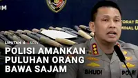 Polisi Amankan Puluhan Orang Bawa Sajam
