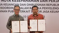 OJK menggandeng Ombudsman Republik Indonesia (Ombudsman RI), menyepakati penguatan kerja sama penyelenggaraan pelayanan publik