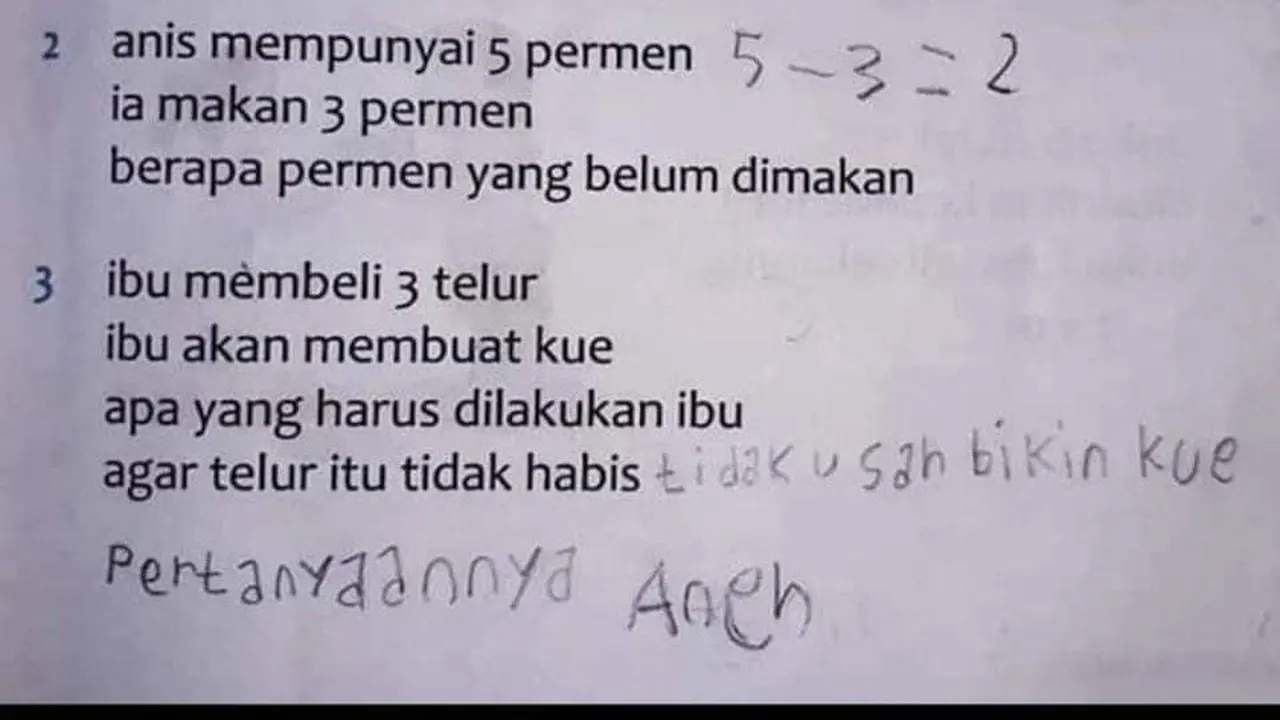 10 Soal dan Jawaban Aneh Menurut Netizen Ini Bikin Tepuk Jidat