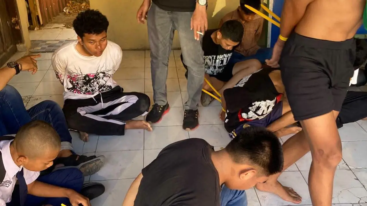 Penangkapan anggota geng motor di Makassar