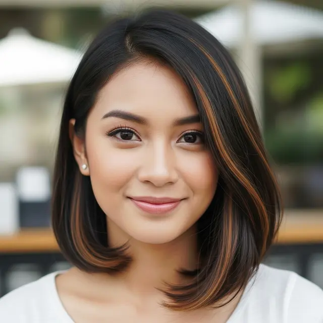Model Rambut Wanita Bob Panjang Sebelah