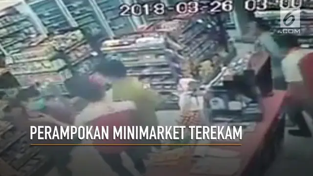 VIDEO: Perampokan Menegangkan Minimarket Terekam CCTV
