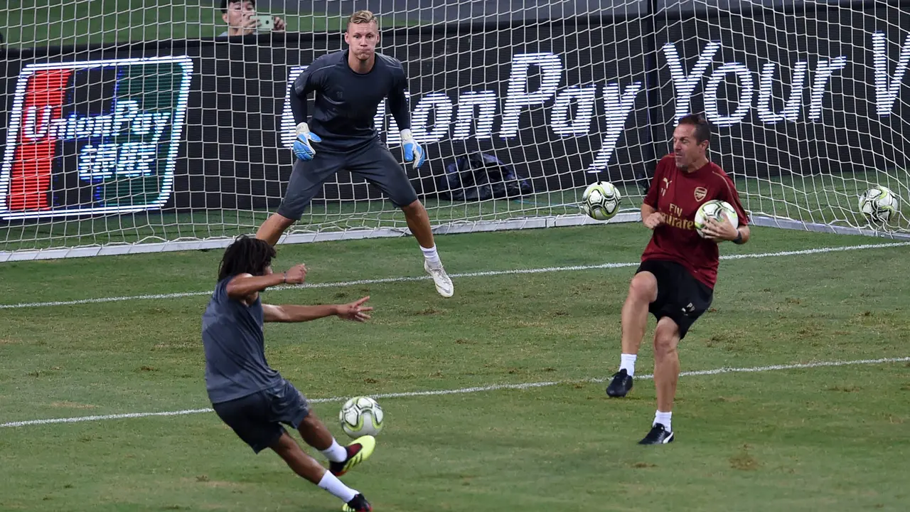 Intip Pemain Arsenal Latihan Jelang Lawan PSG di ICC 2018