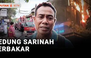 Kobaran api yang membakar bagian luar gedung Sarinah di Jakarta Pusat, Minggu malam, membuat panik pengunjung. Sementara, di Prabumulih, Sumatra Selatan, kebakaran sebuah mal membuat para pengunjung berhamburan menyelamatkan diri.