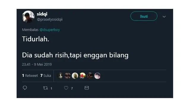 Nasehat Netizen Agar Segera Tidur Saat Cinta Tak Berbalas