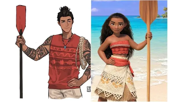 7 Potret Jika Putri Disney Berubah Jadi Pria Modern, Tetap Mempesona