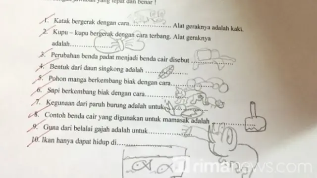 6 Jawaban Absurd Murid Pakai Gambar Ini Sulit Dipahami Guru, Kocak