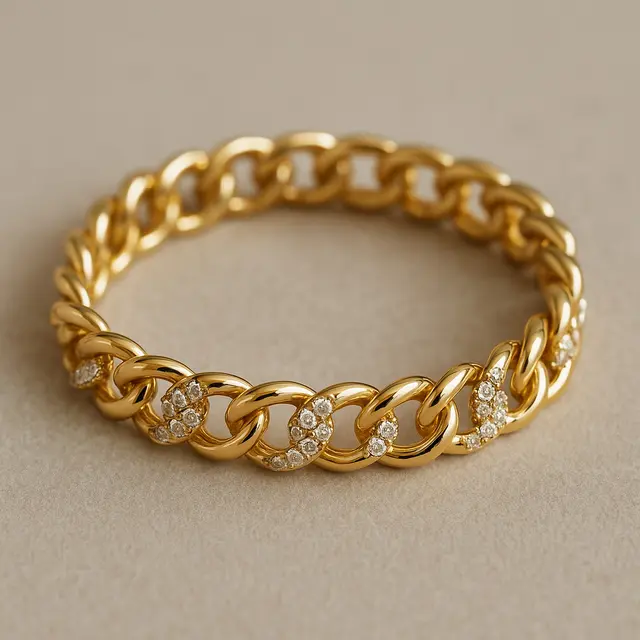 Gelang Emas Rantai Arab Terbaru untuk Usia 40 Tahun (Foto: ChatGPT)