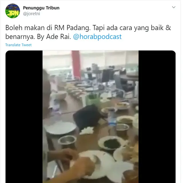 Ade Rai, Rumah Makan Padang, Ayam Pop, Ade Rai Makan Ayam Pop