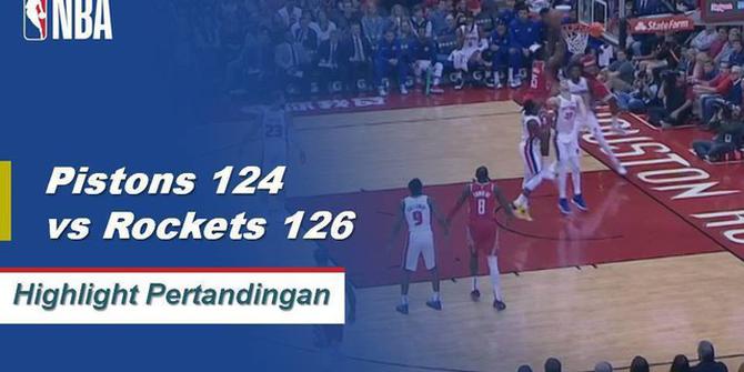 Cuplikan Hasil Pertandingan NBA : Rockets 126 vs Pistons 124