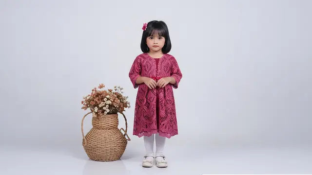 Dress Anak Perempuan dengan Bahan Adem dan Nggak Bikin Keringatan di Berbagai Acara Model Kancing Depan Katun
