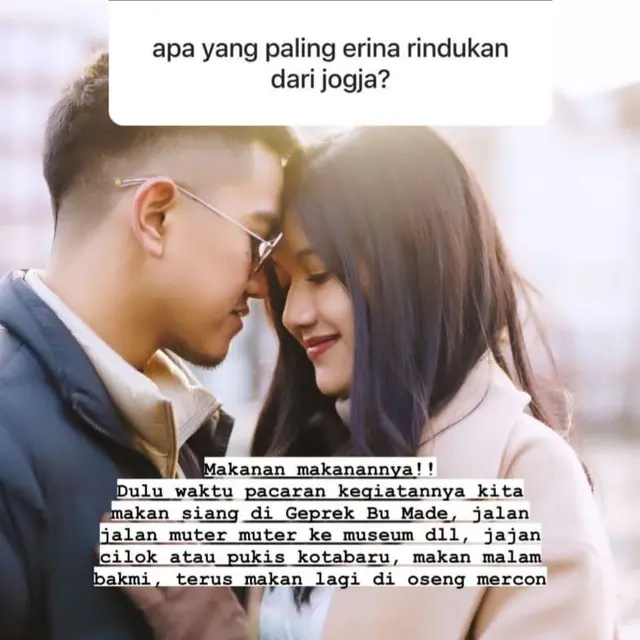 Tanya jawab dengan Erina Gudono. (Foto: Dok. Instagram @erinagudono)