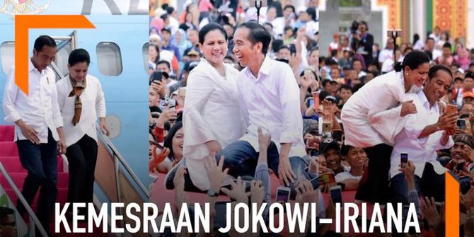 VIDEO: Momen Kemesraan Jokowi dan Iriana