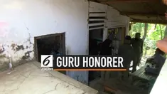 Nining seorang guru honorer yang telah mengabdi selama lima belas tahun di SDN Karya Buana 3, Pandeglang, Banten, Tinggal di gubuk sederhana bersama keluarga bersebelahan dengan toilet sekolah.