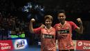 Selamat Tontowi Ahmad/Liliyana Natsir untuk gelar BCA Indonesia open 2017. (Bola.com/Vitalis Yogi Trisna)