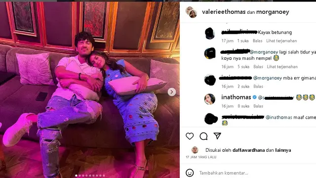 Potret kebersamaan Valerie Thomas dan Morgan Oey (Foto: Instagram valerieethomas)