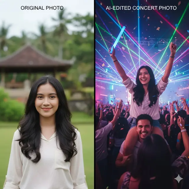 Prompt AI Edit Foto Nonton Konser