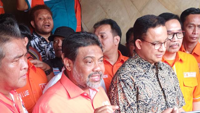 Anies Baswedan menemui jajaran pengurus dari Partai Buruh, Minggu (25/8/2024).