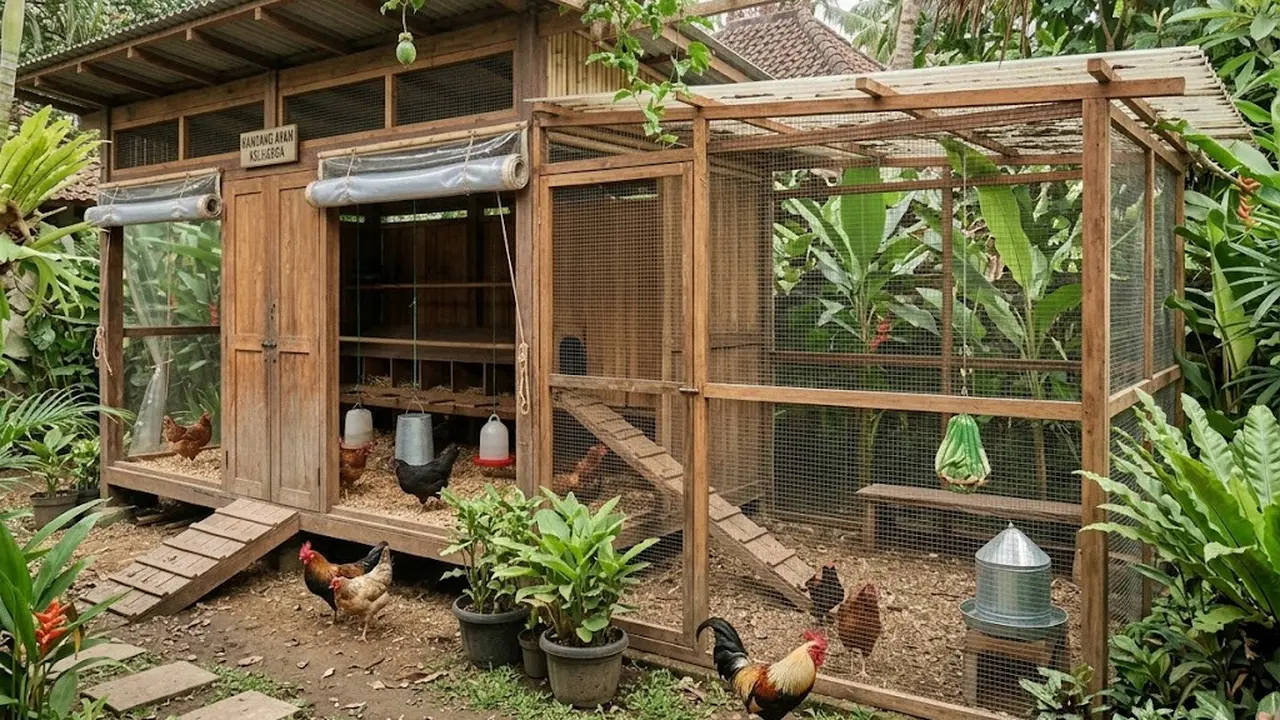 Desain Kandang Ayam Loose Housing Skala Rumahan