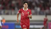 Selebrasi pemain Timnas Indonesia U-23, Rafael William Struick setelah mencetak gol ke gawang Chinese Taipei U-23 dalam pertandingan Grup K Kualifikasi Piala Asia U-23 2024 di Stadion Manahan, Solo, Sabtu (9/9/2023). (Bola.com/Arief Bagus)