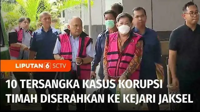 Kejaksaan Agung resmi menyerahkan berkas perkara dugaan kasus korupsi timah ke Penuntut Umum di Kejaksaan Negeri, Jakarta Selatan.