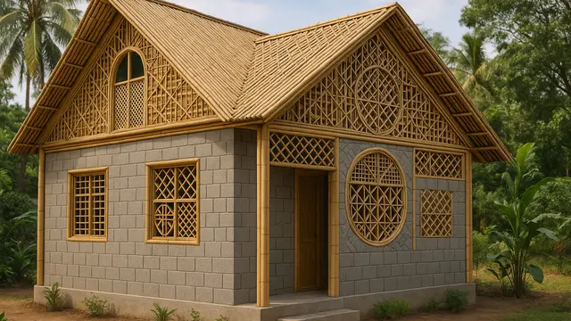 7 Model Rumah Kecil tapi Cantik dari Batako dan Bambu, Natural dan Terjangkau di 2025