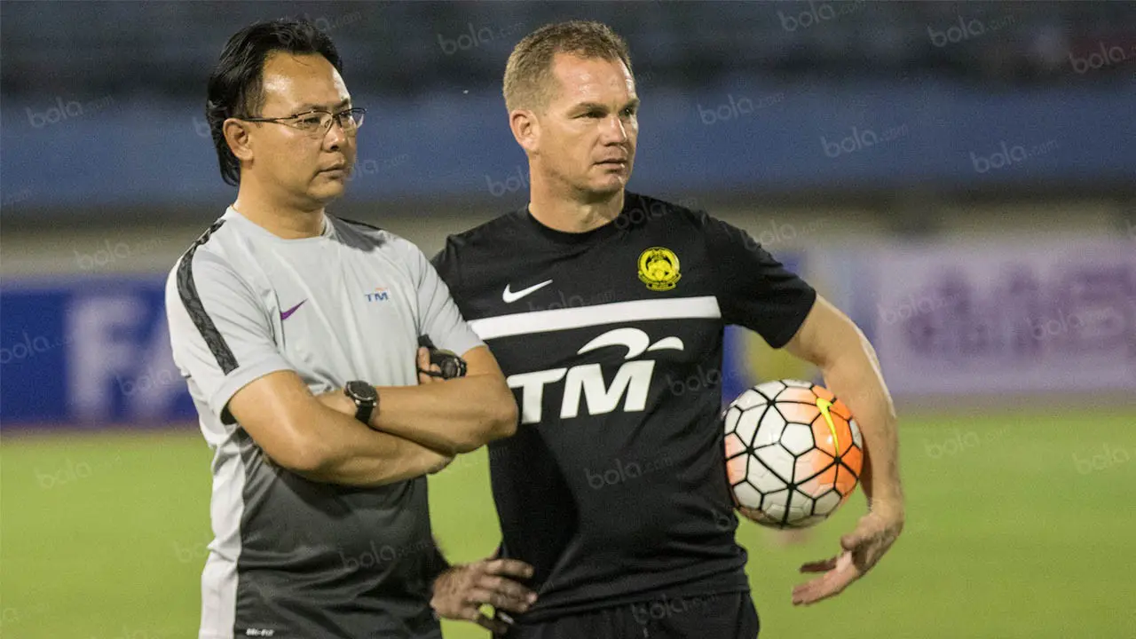 Pelatih Malaysia, Ong Kim Swee. (Bola.com/Vitalis Yogi Trisna)