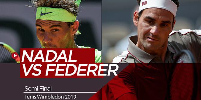 VIDEO: Roger Federer Hadapi Rafael Nadal di Semifinal Tenis Wimbledon 2019