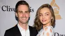 Miranda Kerr kini telah kembali menjadi seorang istri setelah berpisah dengan Orlando Bloom sejak lima tahun lalu. Ia dipersunting CEO Snapchat, Evan  Spiegel pada akhir bulan Mei 2017 lalu. (AFP/Bintang.com)