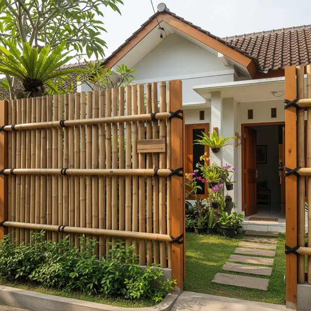 9 Model Pagar Bambu Natural Aesthetic untuk Halaman Rumah, Bikin Hunian Asri