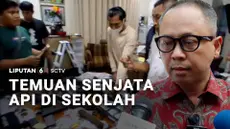 Temuan senjata api berbagai jenis, serta amunisi yang ditemukan di salah satu ruang sekolah, di Pondok Pinang, Jakarta Selatan. Terungkapnya temuan ini dari pengurus baru di yayasan sekolah.