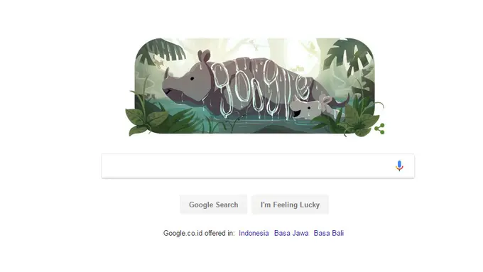 Ulang Tahun, Taman Ujung Kulon Jadi Google Doodle