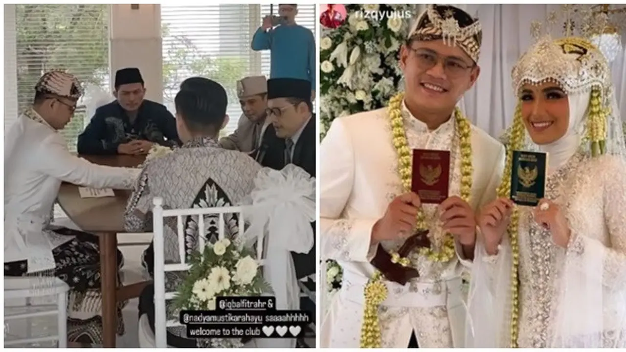 6 Potret Pernikahan Nadya Mustika dan Iqbal Fitrah, Keluarga Mempelai Wanita Tak Hadir