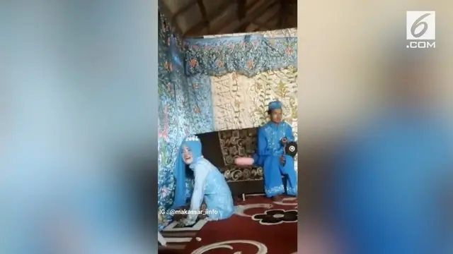 Bersanding dengan pria yang tak dicintainya di pelaminan, pengantin wanita ini menangis histeris minta pulang.